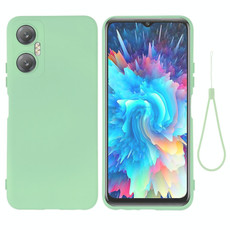 For Infinix Hot 20 5G Pure Color Liquid Silicone Shockproof Phone Case(Green)