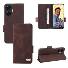 For Realme C55 Magnetic Clasp Leather Phone Case(Brown) For Realme C55 Magnetic Clasp Leather Phone Case(Brown)