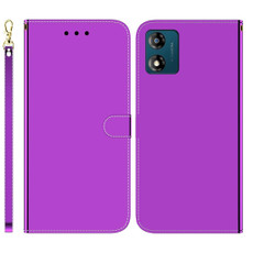 For Motorola Moto E13 Imitated Mirror Surface Leather Phone Case(Purple)