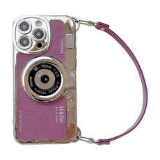 For iPhone 14 Plus Camera Style Phone Case(Purple)
