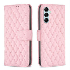 For Samsung Galaxy M14 5G Diamond Lattice Wallet Leather Flip Phone Case(Pink) For Samsung Galaxy M14 5G Diamond Lattice Wallet Leather Flip Phone Case(Pink)