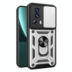 For Xiaomi Civi 2 5G / 13 Lite Sliding Camera Cover Design TPU+PC Phone Case(Silver)