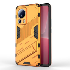 For Xiaomi 13 Lite Punk Armor 2 in 1 PC + TPU Shockproof Phone Case with Holder(Orange)