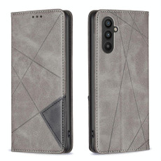 For Samsung Galaxy A24 4G Prismatic Invisible Magnetic Leather Phone Case(Grey)