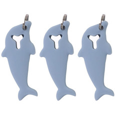 3pcs 2 in 1 Phone Tablet Card Removal Needle Dolphin Shape Card Opening Needle Cover(Blue)