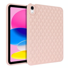 For iPad 10th Gen 10.9 2022 Rhombic TPU Tablet Case(Pink)