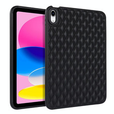 For iPad 10th Gen 10.9 2022 Rhombic TPU Tablet Case(Black)