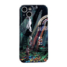 For iPhone 14 Precise Hole Glossy PC Phone Case(Sunset)