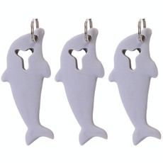 3pcs 2 in 1 Phone Tablet Card Removal Needle Dolphin Shape Card Opening Needle Cover(Grey)