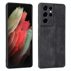 For Samsung Galaxy S21 Ultra 5G AZNS 3D Embossed Skin Feel Phone Case(Black) For Samsung Galaxy S21 Ultra 5G AZNS 3D Embossed Skin Feel Phone Case(Black)