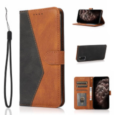 For Samsung Galaxy A41 Dual-color Stitching Leather Phone Case(Black Brown) For Samsung Galaxy A41 Dual-color Stitching Leather Phone Case(Black Brown)