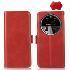 For OPPO Find X6 Crazy Horse Top Layer Cowhide Leather Phone Case(Red) For OPPO Find X6 Crazy Horse Top Layer Cowhide Leather Phone Case(Red)