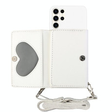For Samsung Galaxy S23 Ultra 5G Crossbody Lanyard Wallet Card Bag Phone Case(White) For Samsung Galaxy S23 Ultra 5G Crossbody Lanyard Wallet Card Bag Phone Case(White)