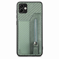 For Samsung Galaxy A04 4G Carbon Fiber Horizontal Flip Zipper Wallet Phone Case(Green) For Samsung Galaxy A04 4G Carbon Fiber Horizontal Flip Zipper Wallet Phone Case(Green)