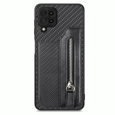 For Samsung Galaxy A22 4G Carbon Fiber Horizontal Flip Zipper Wallet Phone Case(Black) For Samsung Galaxy A22 4G Carbon Fiber Horizontal Flip Zipper Wallet Phone Case(Black)