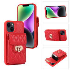 For iPhone 14 Card Slot Leather Phone Case(Red) For iPhone 14 Card Slot Leather Phone Case(Red)