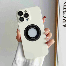 For iPhone 13 Skin Feel CD Texture MagSafe Magnetic Phone Case(White) For iPhone 13 Skin Feel CD Texture MagSafe Magnetic Phone Case(White)