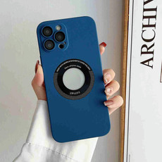For iPhone 14 Skin Feel CD Texture MagSafe Magnetic Phone Case(Royal Blue)