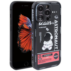 For iPhone 6 / 6s Astronaut Pattern Silicone Straight Edge Phone Case(Mars Astronaut-Black) For iPhone 6 / 6s Astronaut Pattern Silicone Straight Edge Phone Case(Mars Astronaut-Black)