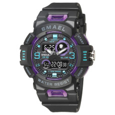 SMAEL 8063 Outdoor Electronic Alarm Sports Watch Double Showed Astronaut Student Watch(Black Purple Blue) SMAEL 8063 Outdoor Electronic Alarm Sports Watch Double Showed Astronaut Student Watch(Black Purple Blue)
