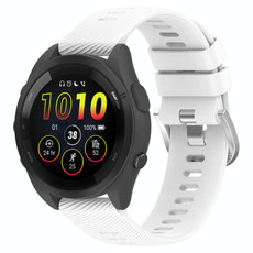 For Garmin Forerunner 265 22mm Solid Color Silicone Watch Band(White)