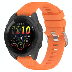 For Garmin Forerunner 265S 18mm Solid Color Silicone Watch Band(Orange)