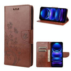 For Xiaomi Redmi Note 12 Pro+ 5G Global Butterfly Flower Pattern Leather Phone Case(Brown) For Xiaomi Redmi Note 12 Pro+ 5G Global Butterfly Flower Pattern Leather Phone Case(Brown)