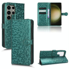 For Samsung Galaxy S23 Ultra 5G Honeycomb Dot Texture Leather Phone Case(Green) For Samsung Galaxy S23 Ultra 5G Honeycomb Dot Texture Leather Phone Case(Green)