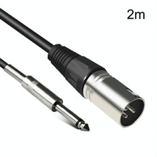 6.35mm Caron Male To XLR 2pin Balance Microphone Audio Cable Mixer Line, Size:2m