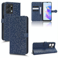 For Honor X7a Honeycomb Dot Texture Leather Phone Case(Blue) For Honor X7a Honeycomb Dot Texture Leather Phone Case(Blue)