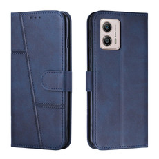 For Motorola Moto G73 Stitching Calf Texture Buckle Leather Phone Case(Blue) For Motorola Moto G73 Stitching Calf Texture Buckle Leather Phone Case(Blue)
