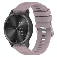 For Garmin Forerunner 255 Music 22mm Cross Textured Solid Color Silicone Watch Band(Roland Purple)
