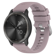 For Garmin Forerunner 265 22mm Cross Textured Solid Color Silicone Watch Band(Roland Purple)