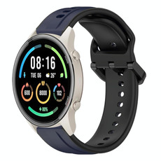 For Xiaomi MI Watch Sport 22mm Convex Loop Two-Color Silicone Watch Band(Midnight Blue+Black) For Xiaomi MI Watch Sport 22mm Convex Loop Two-Color Silicone Watch Band(Midnight Blue+Black)