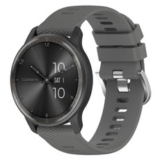 For Garmin Forerunner 255 Music 22mm Cross Textured Solid Color Silicone Watch Band(Dark Grey)