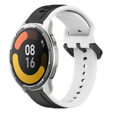 For Xiaomi MI Watch Color 2 22mm Convex Loop Two-Color Silicone Watch Band(Black+White) For Xiaomi MI Watch Color 2 22mm Convex Loop Two-Color Silicone Watch Band(Black+White)