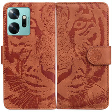 For Infinix Zero 20 Tiger Embossing Pattern Leather Phone Case(Brown)