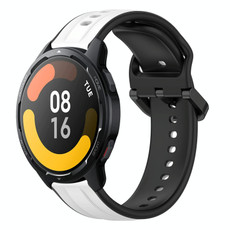 For Xiaomi Watch S1 Active 22mm Convex Loop Two-Color Silicone Watch Band(White+Black) For Xiaomi Watch S1 Active 22mm Convex Loop Two-Color Silicone Watch Band(White+Black)