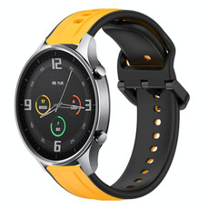 For Xiaomi MI Watch Color 22mm Convex Loop Two-Color Silicone Watch Band(Yellow+Black) For Xiaomi MI Watch Color 22mm Convex Loop Two-Color Silicone Watch Band(Yellow+Black)