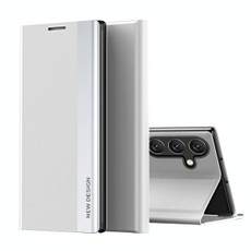 For Samsung Galaxy A34 5G Side Electroplated Adsorption Leather Phone Case(Silvr) For Samsung Galaxy A34 5G Side Electroplated Adsorption Leather Phone Case(Silvr)