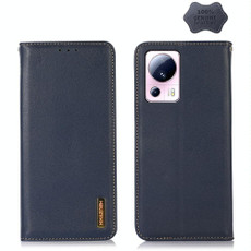 For Xiaomi 13 Lite / Civi 2 KHAZNEH Nappa Top Layer Cowhide Leather Phone Case(Blue)