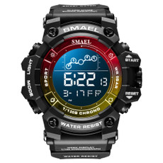 SMAEL 8082 Outdoor Waterproof Sports Multifunctional Luminous Timing Electronic Watch(Black Colorful Red Yellow) SMAEL 8082 Outdoor Waterproof Sports Multifunctional Luminous Timing Electronic Watch(Black Colorful Red Yellow)