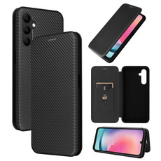For Samsung Galaxy A24 4G Carbon Fiber Texture Flip Leather Phone Case(Black) For Samsung Galaxy A24 4G Carbon Fiber Texture Flip Leather Phone Case(Black)