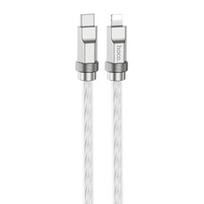 hoco U113 PD 20W USB-C/Type-C to 8 Pin Silicone Data Cable, Length: 1m(Silver)