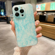 For iPhone 13 Pro Max Silk Ink Pattern PC Phone Case(Blue) For iPhone 13 Pro Max Silk Ink Pattern PC Phone Case(Blue)