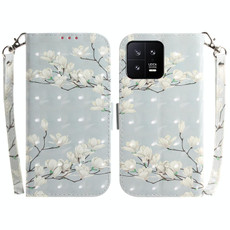For Xiaomi 13 5G 3D Colored Horizontal Flip Leather Phone Case(Magnolia)