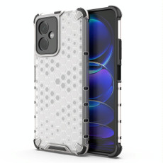 For Xiaomi Redmi Note 12 4G Shockproof Honeycomb Phone Case(White)