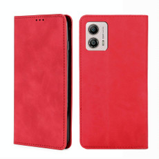 For Motorola Moto G53 5G/G13 4G/G23 4G Skin Feel Magnetic Horizontal Flip Leather Phone Case(Red)