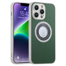 For iPhone 14 Pro Max Glitter Lens MagSafe Magnetic Phone Case(Green) For iPhone 14 Pro Max Glitter Lens MagSafe Magnetic Phone Case(Green)