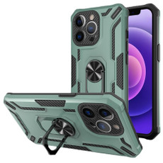For iPhone 12 Pro Warship Armor 2 in 1 Shockproof Phone Case(Dark Green)